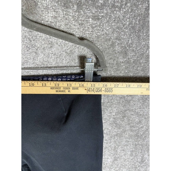 Lands End Straight Leg Ankle Trouser Pants Womens Size 6 Stretch Black Side Zip - Picture 5 of 8